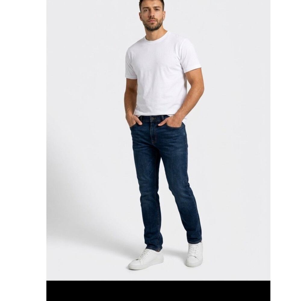 Banana Republic Jeans Mens 35x30 Blue Dark Wash Skinny Fit Denim Casual